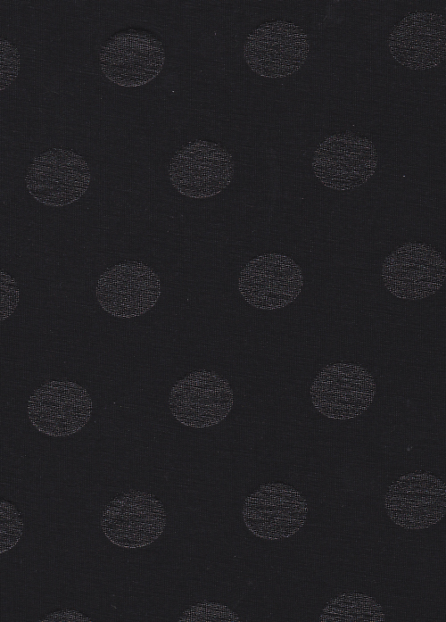 black polka dot printed viscose jersey