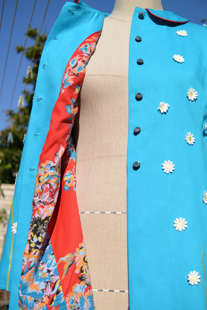 floral cotton lawn used as lining