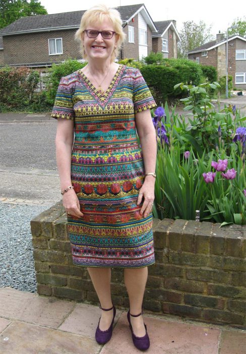 multicolour stripe pattern dress