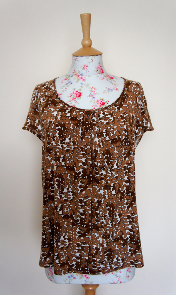 brown Kohn Kaldor printed Viscose and Elastane Jersey tunic