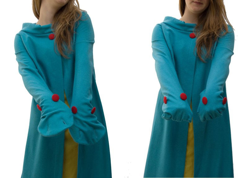 monster glove cardigan in felted wool jersey