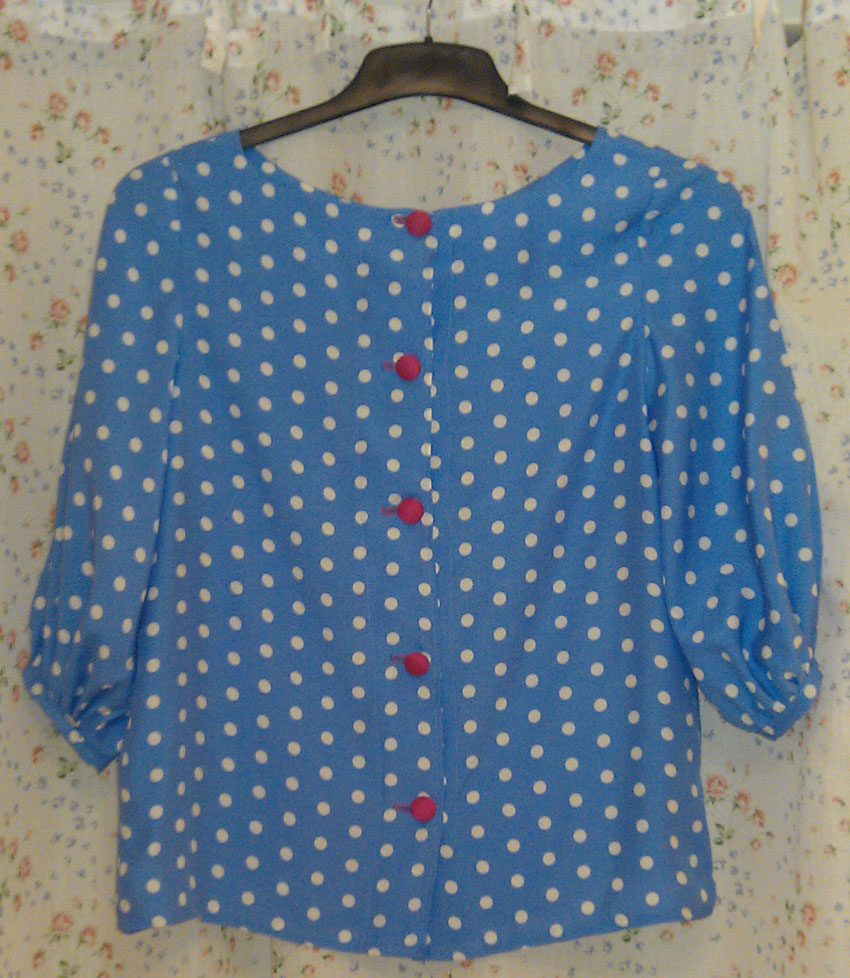 Spotty Viscose Mathilde blouse back