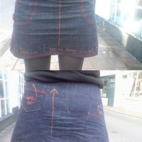 Embroidered Denim Skirt embroidered denim mini skirt