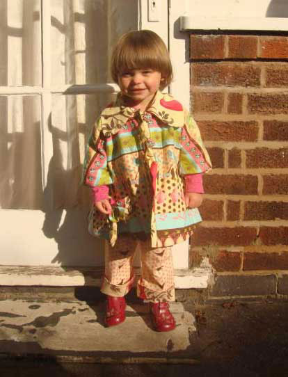 tina givens birdy printed cotton coat and trousers