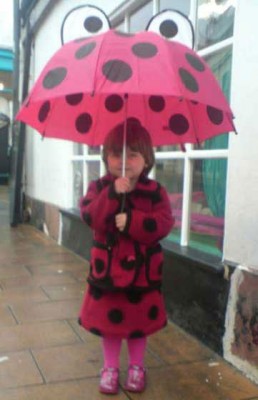 ladybird spot boiled wool girl's skirt and jacket