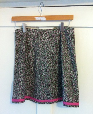 ditsy floral needlecord skirt