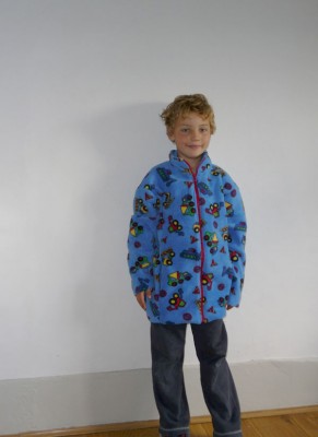 digger printed fleece jacket