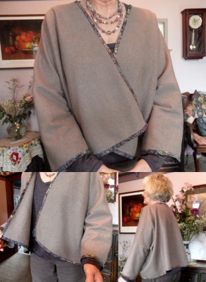 taupe boiled wool jacket