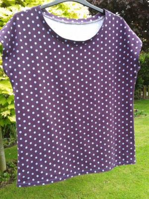 Aubergine spotty jersey T-Shirt