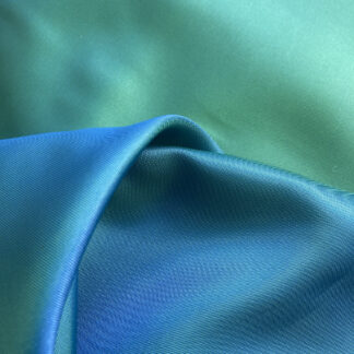 peacock green and blue shot viscose and acetate coat lining