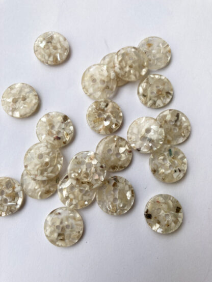 speckled quartz effect plastic 2 hole button