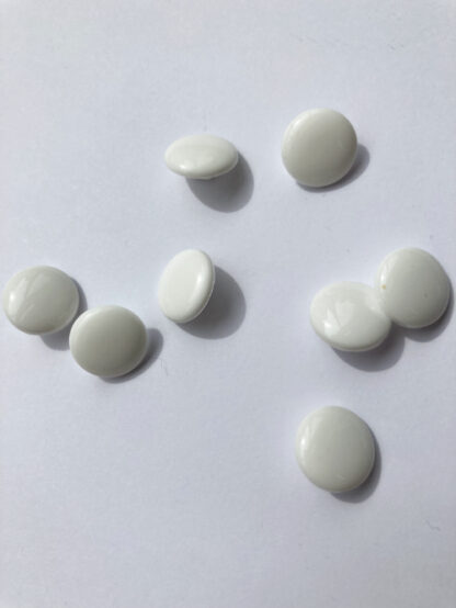 white smarties shank plastic button