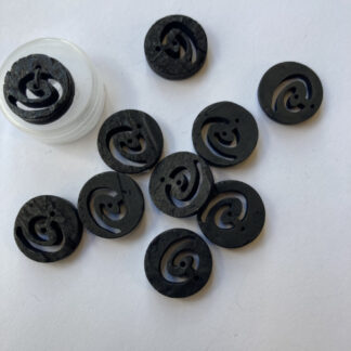 black wooden scroll button