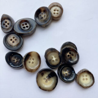 Brown and Beige Camel Horn Button **sizes and shapes can vary, these buttons are slices of natural horn**