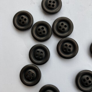 black lustre 4 hole coat button