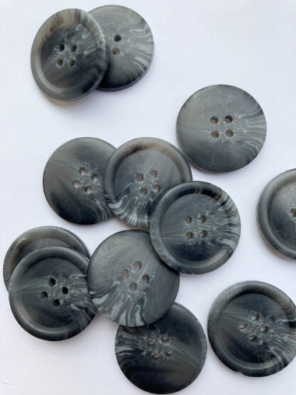 grey 4 hole marbled plastic suit button