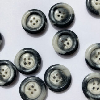 Marl Grey bone effect traditional 4 hole coat button