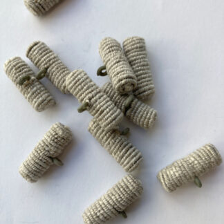 Linen textile rope covered toggle button