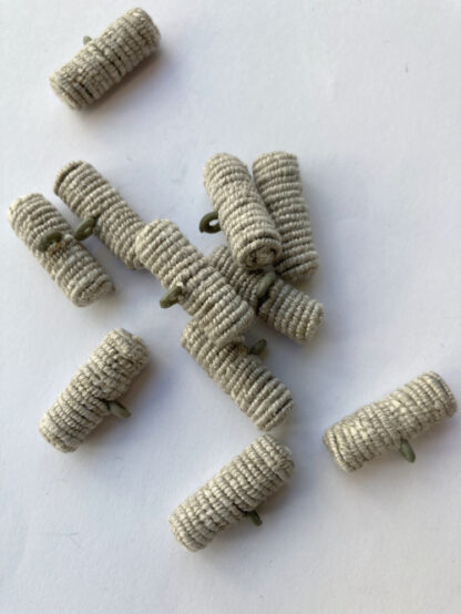 Linen textile rope covered toggle button