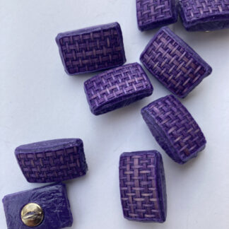 purple raffia effect vintage plastic shank button