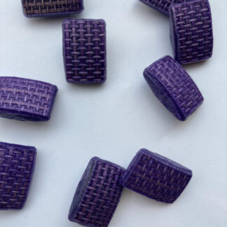 purple raffia effect vintage plastic shank button