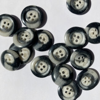 Marl Grey bone effect traditional 4 hole coat button