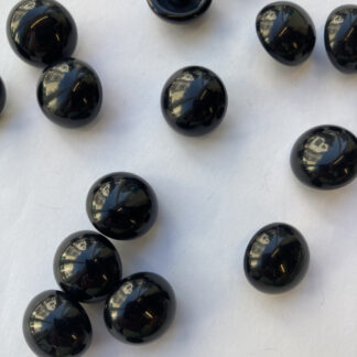 black glossy plastic half ball button