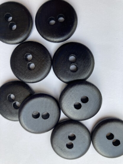 Black wooden 2 hole button