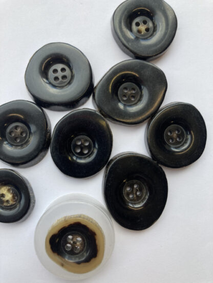 Dark Brown Camel Horn Button **sizes and shapes can vary, these buttons are slices of natural horn**