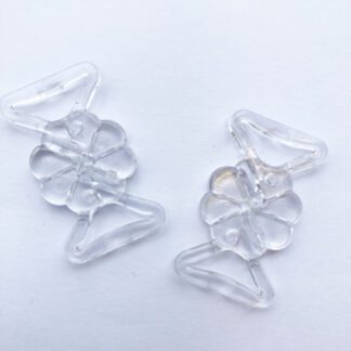 Clear Plastic locking butterfly bikini clasp for 12mm strap