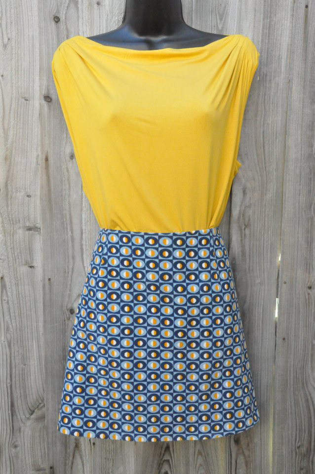 Retro Print Cotton Cord A-Line Skirt – Stone Fabrics and Sewing Surgery