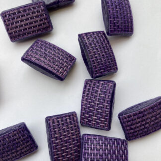 purple raffia effect vintage plastic shank button