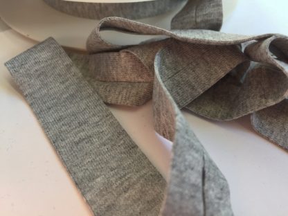 Light Grey Marl Jersey Bias Binding