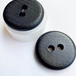 black stained wood two hole button