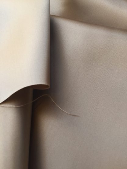 Taupe viscose satin coat lining