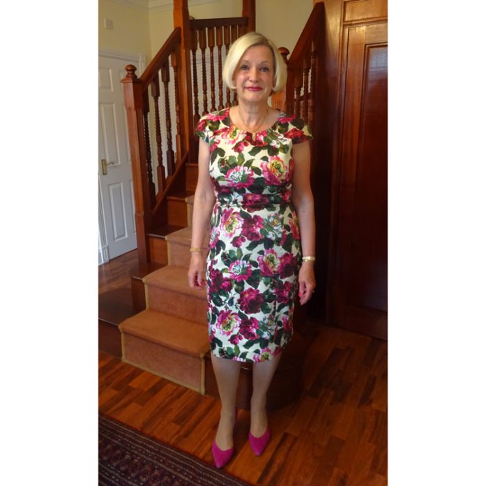 Rose Print Stretch Cotton Sateen Cap Sleeve Dress celia-floral-stretch-sateen-dress