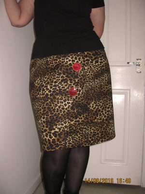 wrap leopard print skirt