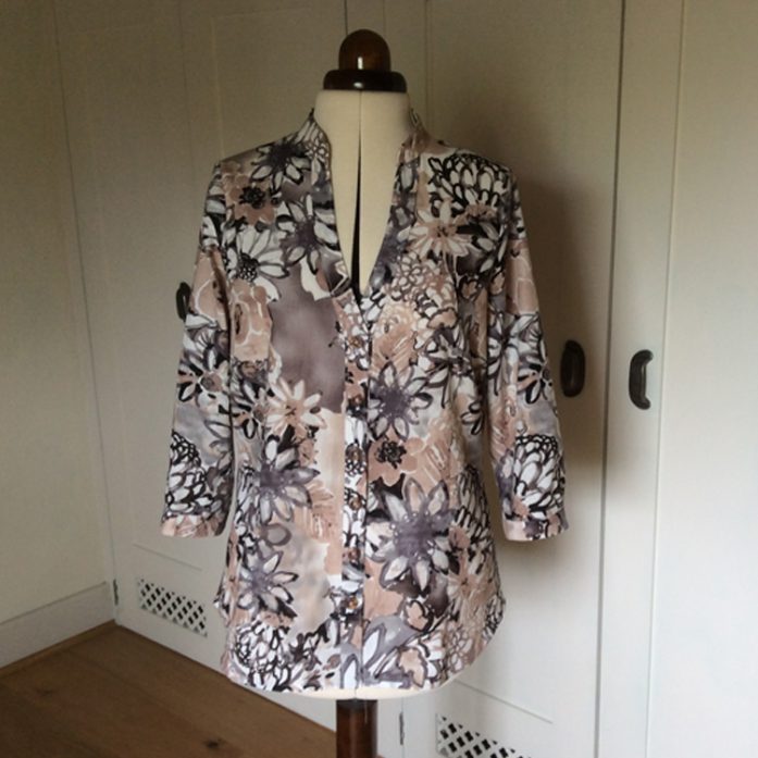 Brown Floral Linen Mix Shirt brown floral linen mix shirt