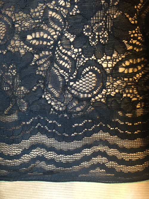 black corded lace selvedge