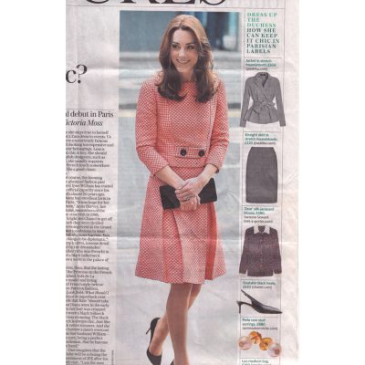 60's inspired red and white checkerboard dress by LG worn by HRH Duchesse of Cambridge