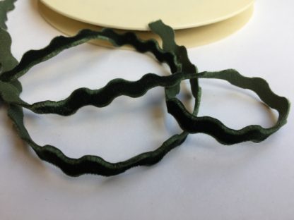 forest green velvet rick rack ribbon