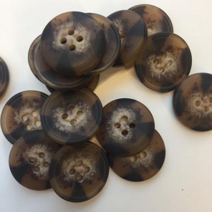 B1586 brown marbled plastic coat buttons