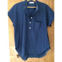 Navy Linen and Sorona Mix Kalle Shirt Sorona and Linen mix closet case patterns Kalle Shirt