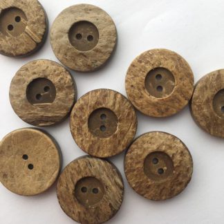 coconut wood rimmed button