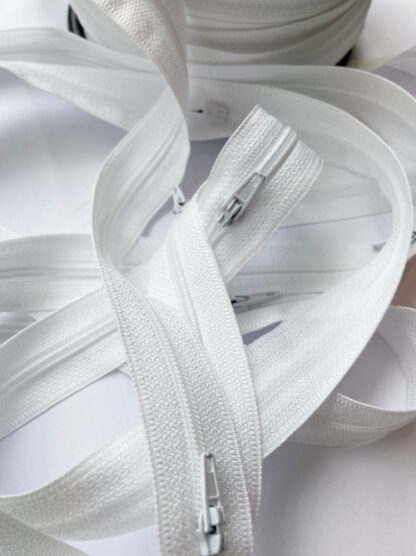 white no3 continuous zipping