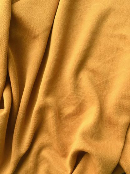 ochre mustard yellow sandwashed modal jersey