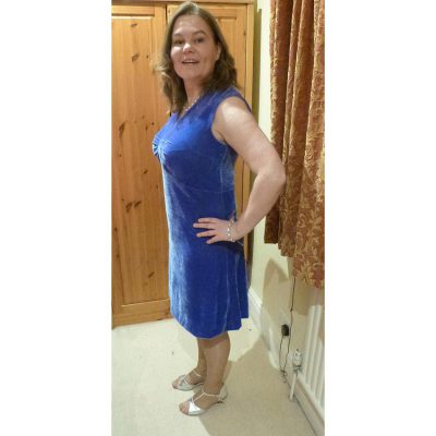 bluebell velour stretch dress