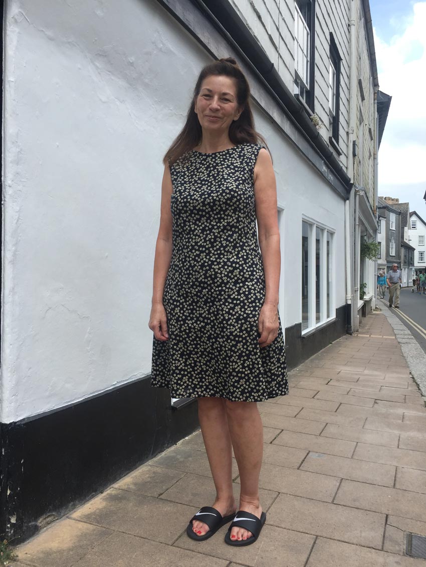 indigo blossom print japanese cotton francoise dress from Tilly and The Buttons