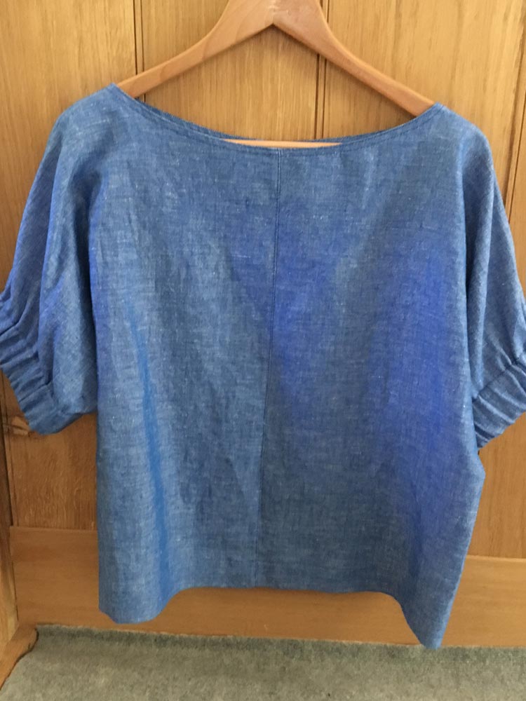 Washed Linen Cuff Top