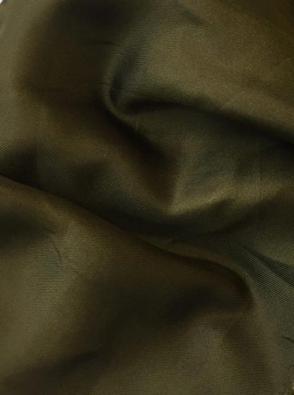 Olive Green Silk Twill